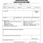 Loan Application Form Human Resources Forms