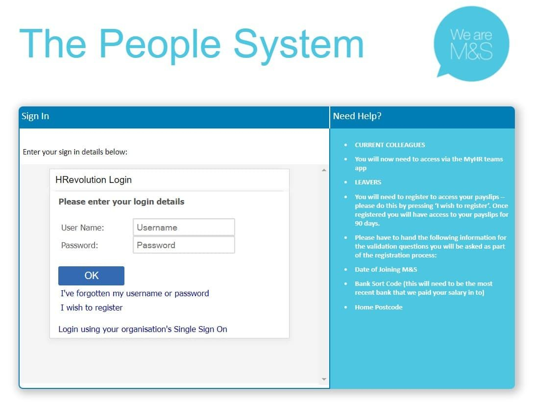 Mandspeoplesystem Marks And Spencers Employee Login In 2022 Login