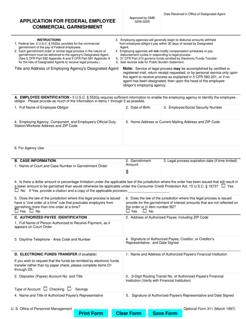 OPM Optional Form 311 Download Fillable PDF Or Fill Online Application 