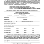 Parking Permit Application Form Printable Pdf Download Gambaran