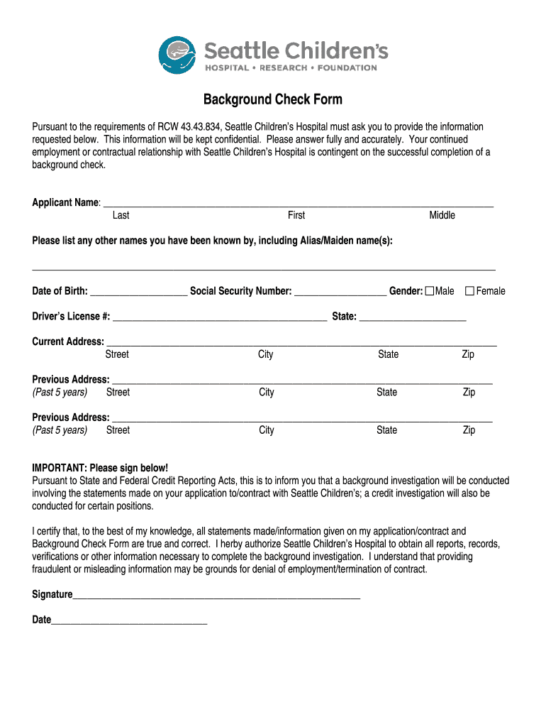 Pre Employment Screening Form Template Fill And Sign Printable 