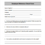 Sample Reference Check Template 14 Free Documents In PDF Word Excel