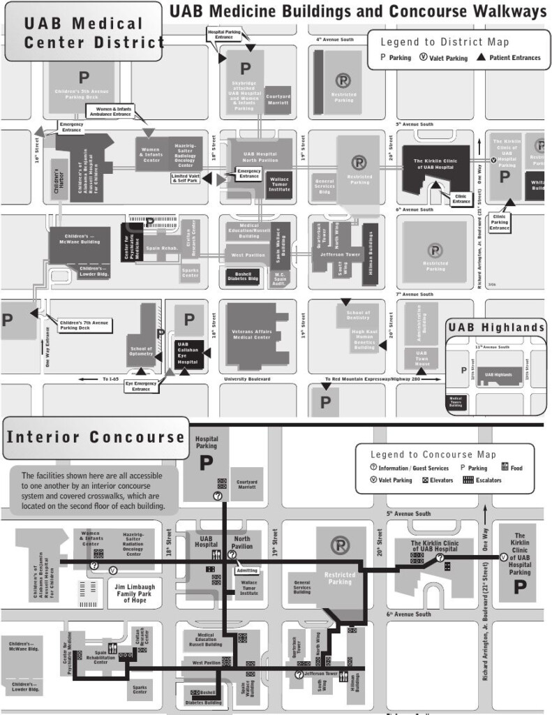 UAB Hospital Parking Options And Map Hospital Uab Map