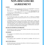 Word Employee Confidentiality Agreement Templates